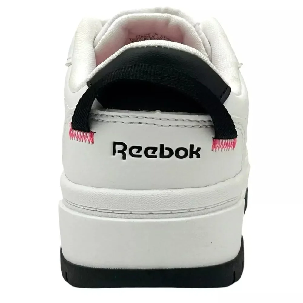 Reebok Tech Geo Little Girls Athletic Sneakers Size 12 White/Black Lace up Shoes